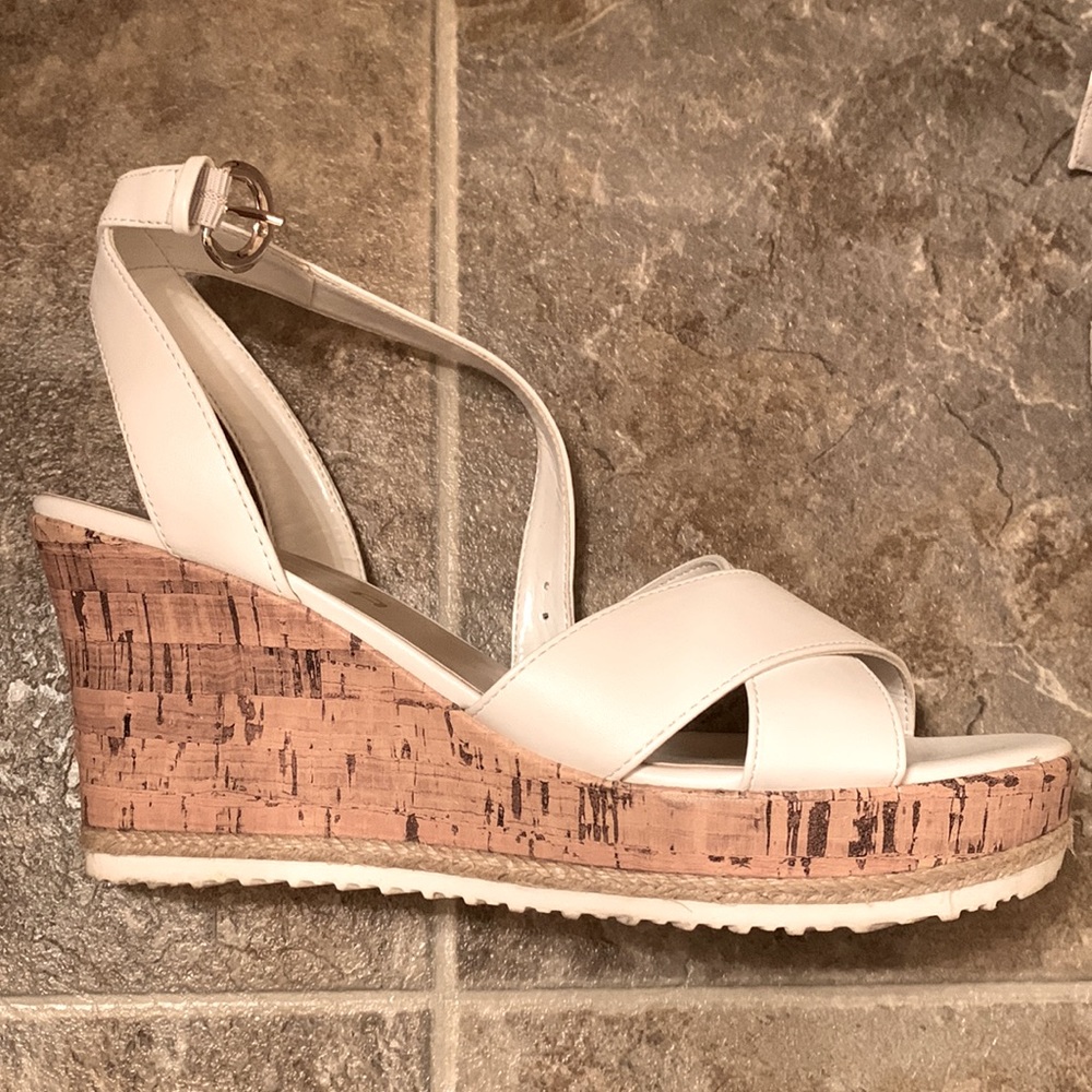 UNISA White Wedge Sandals